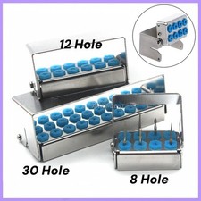 8/12/30 Holes Dental Disinfection Box Implant Drills Bur Organizer Holder Block