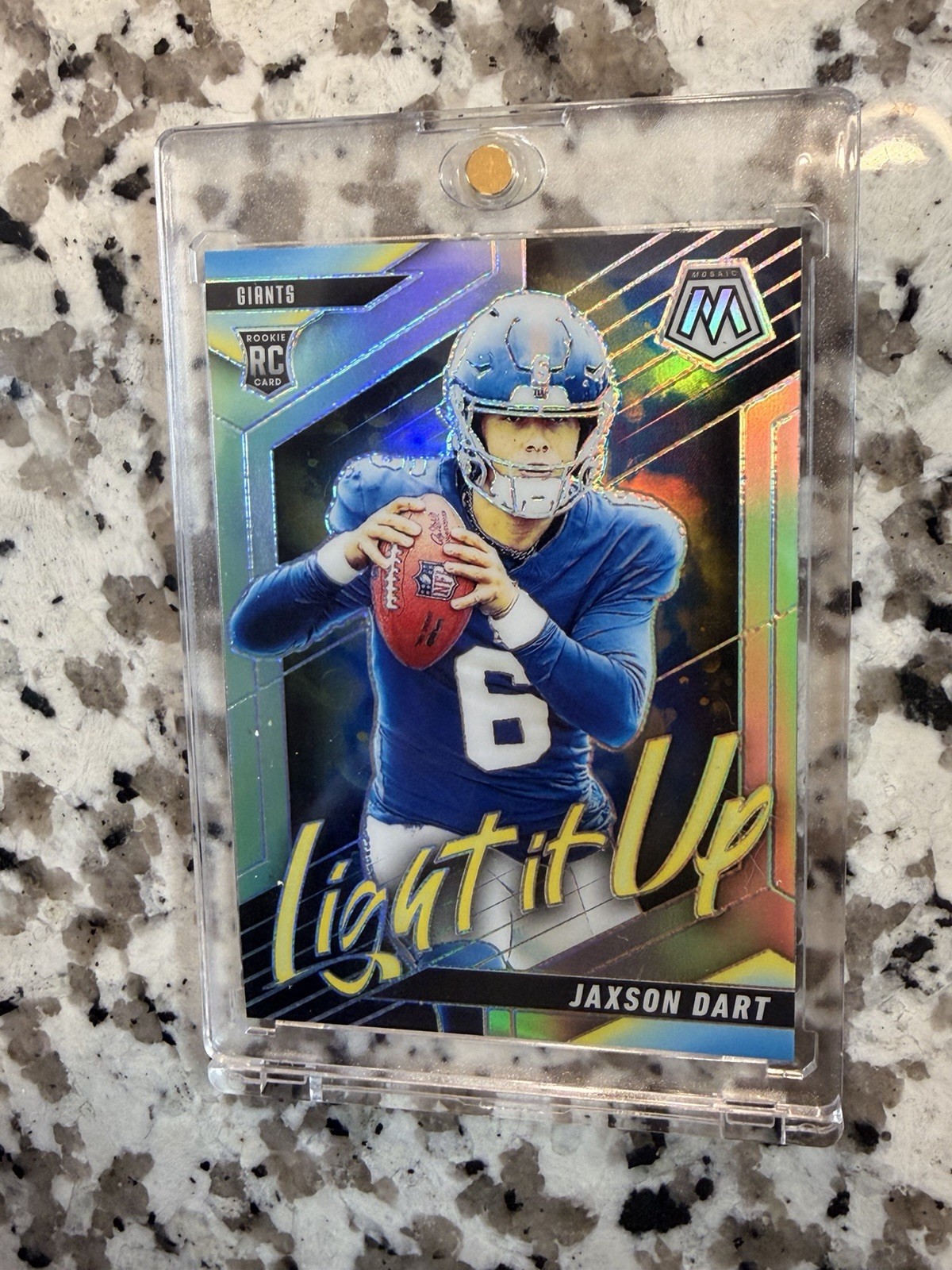 2025 Panini Mosaic - Light It Up Mosaic Jaxson Dart #8 Silver Prizm (RC)