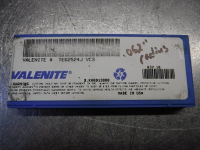 Valenite Carbide Inserts QTY10 TEG2524J VC3 (LOC2971A)