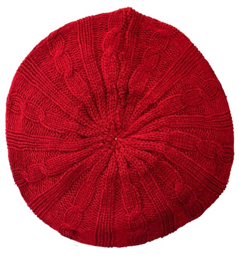 100% Acrylic Women Lady Beanie Crochet Plaid Beret Knit Baggy Warm Hat Cap - Picture 3 of 3
