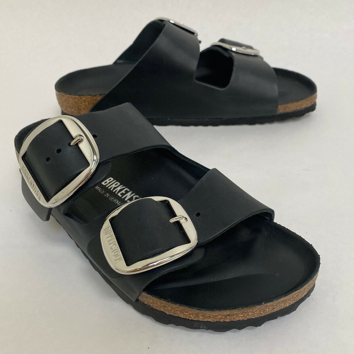 Birkenstock Arizona oiled Leather Black Men\'s SZ EU 44 US 11-11.5 Unisex Birkenstock Arizona Soft Footbed - Oiled Leather  main image 4