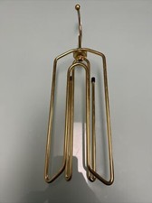 Vintage Gold Tone Metal Hanger for Tie Belt Purse Scarf. Heavy Duty Swivels 