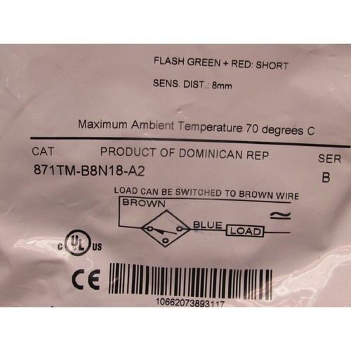 Allen Bradley 871TM-B8N18-A2 Inductive Proximity Sensor NEW SEALED - Picture 3 of 12