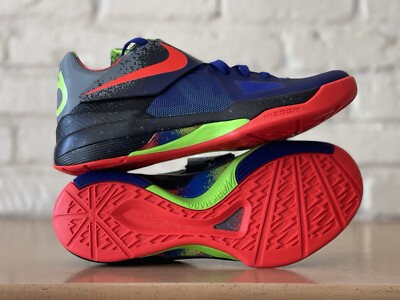 Nike KD 4 ''Nerf'' Concord Orange Green Basketball Shoes FQ8180-400 Men Size 8.5