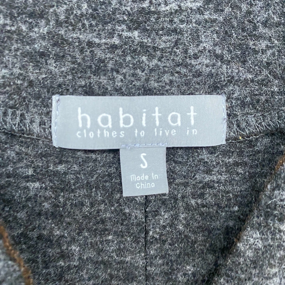 Habitat Clothes Live In Cardigan Womens S Brown Fleece Snap On Outdoor Lagenlook - Image 4 of 4