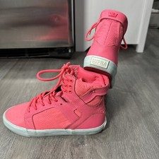 Supra Footwear Co Skater High Top Shoes Muska 001 Pink Women  s Sz 6. Clean.
