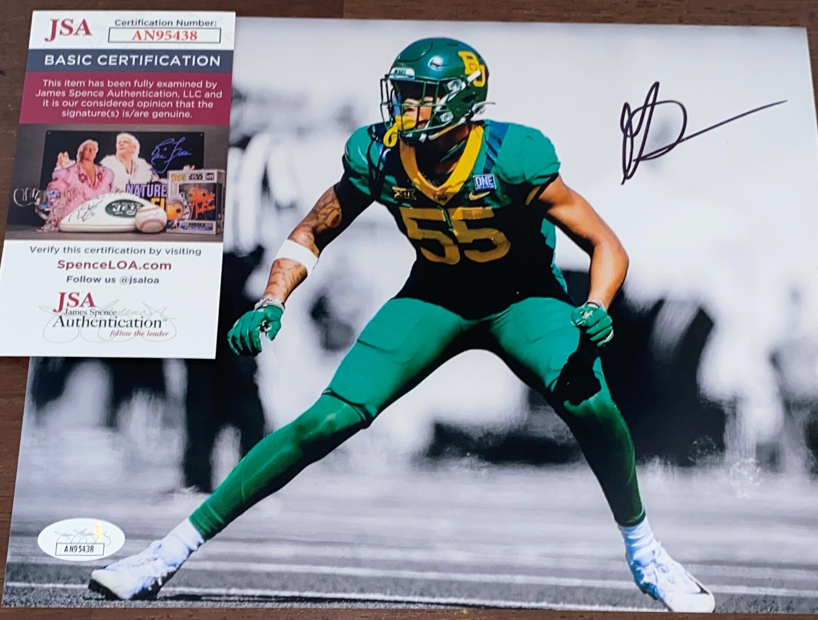 Garmon Randolph Signed Autographed 8x10 Photo Baylor Bears JSA N2 
