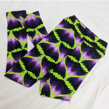LuLaRoe kids leggings l/xl Vintage Halloween Neon Green Bats