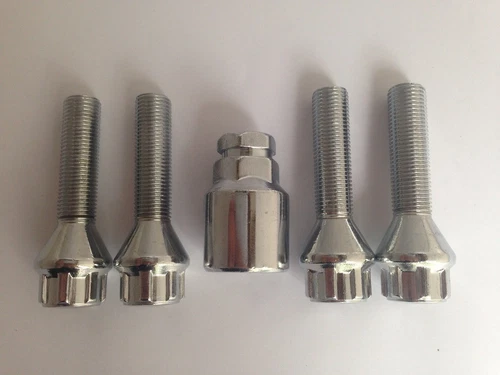 4 x Extended Locking Wheels Bolts for BMW + Mini's M14 x 1.25 43mm Long