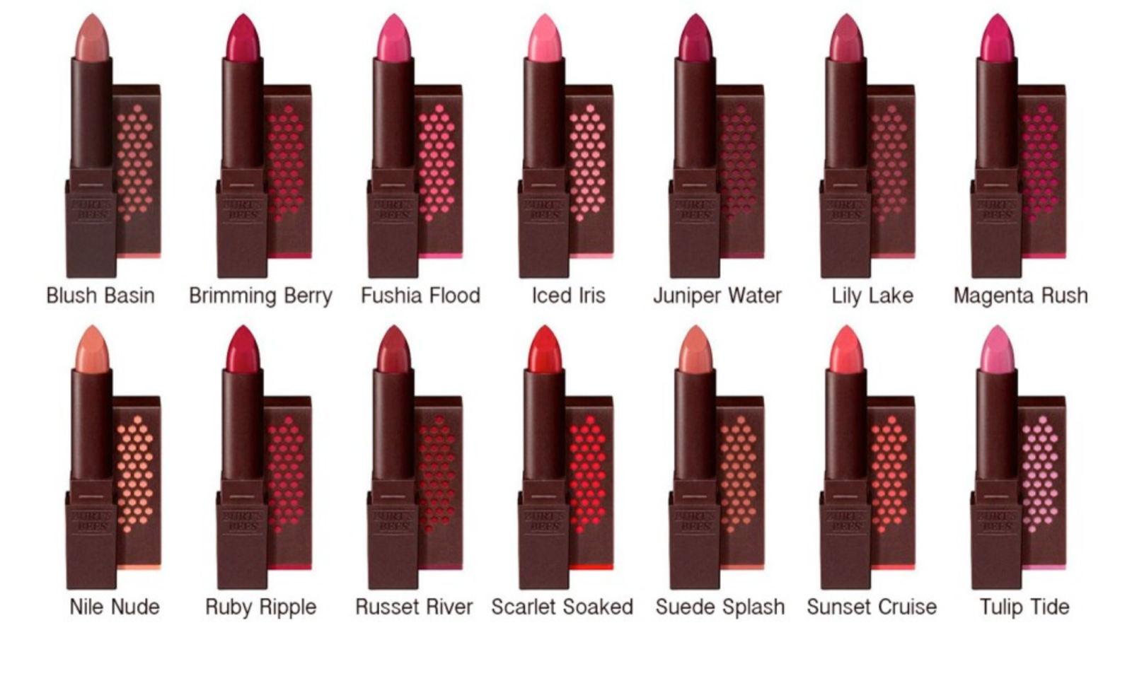 (Lot of 2) CHOICE of Color Burt's Bees Satin Lipstick Natural ...