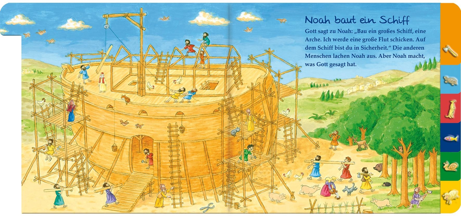 Thumbnail - Vera Lörks Mein Kleines Bibel-wimmelbuch Von Der Arche Noah