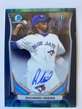 2014 Bowman Chrome Richard Urena Bubble Refractr Auto /99 1st Bowman Blue Jays🔥