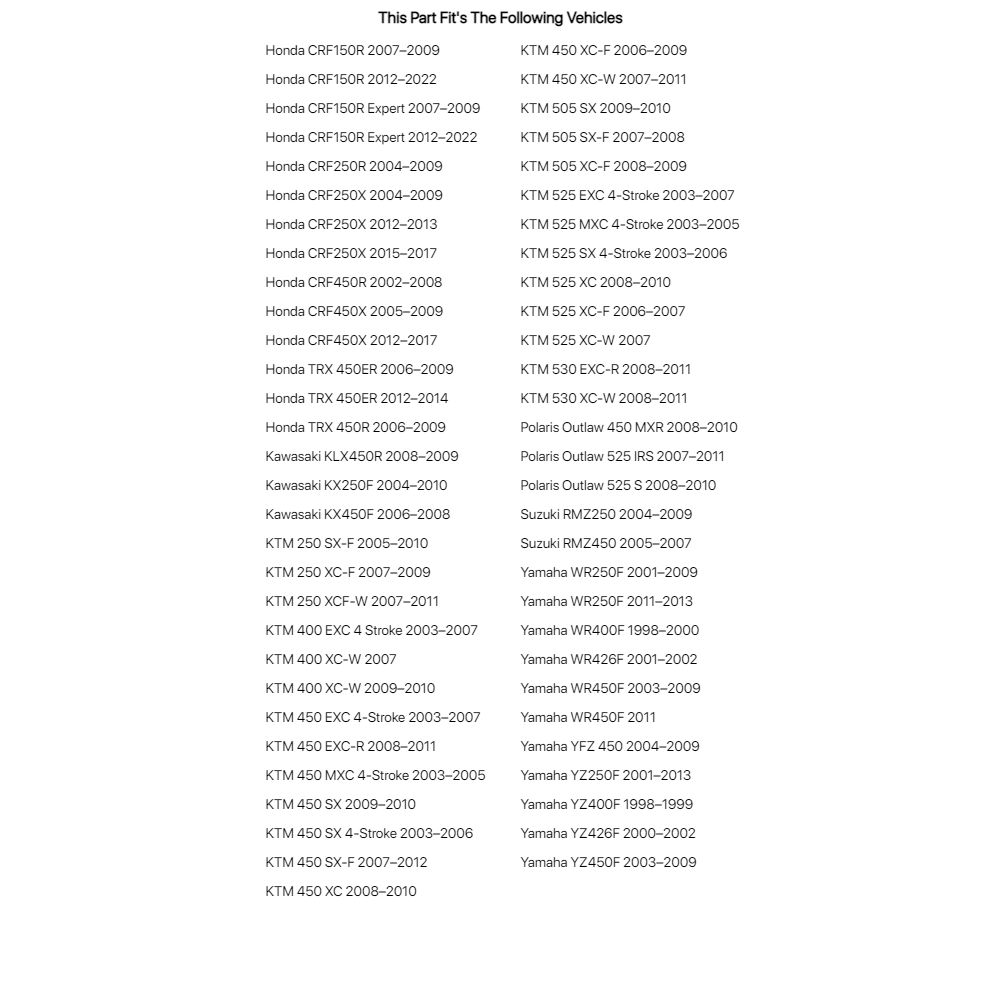 R & D Racing Flex Jet (Remote Fuel Screw) For YAMAHA WR250F 20012009