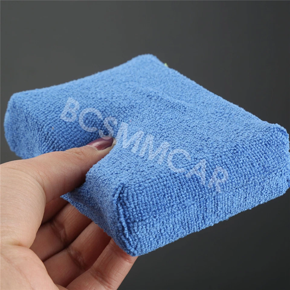 8X Esponja de Microfibra Espuma Pulido Cera Aplicador Coche Detalle Limpieza Almohadilla Azul Foto 4 de 4