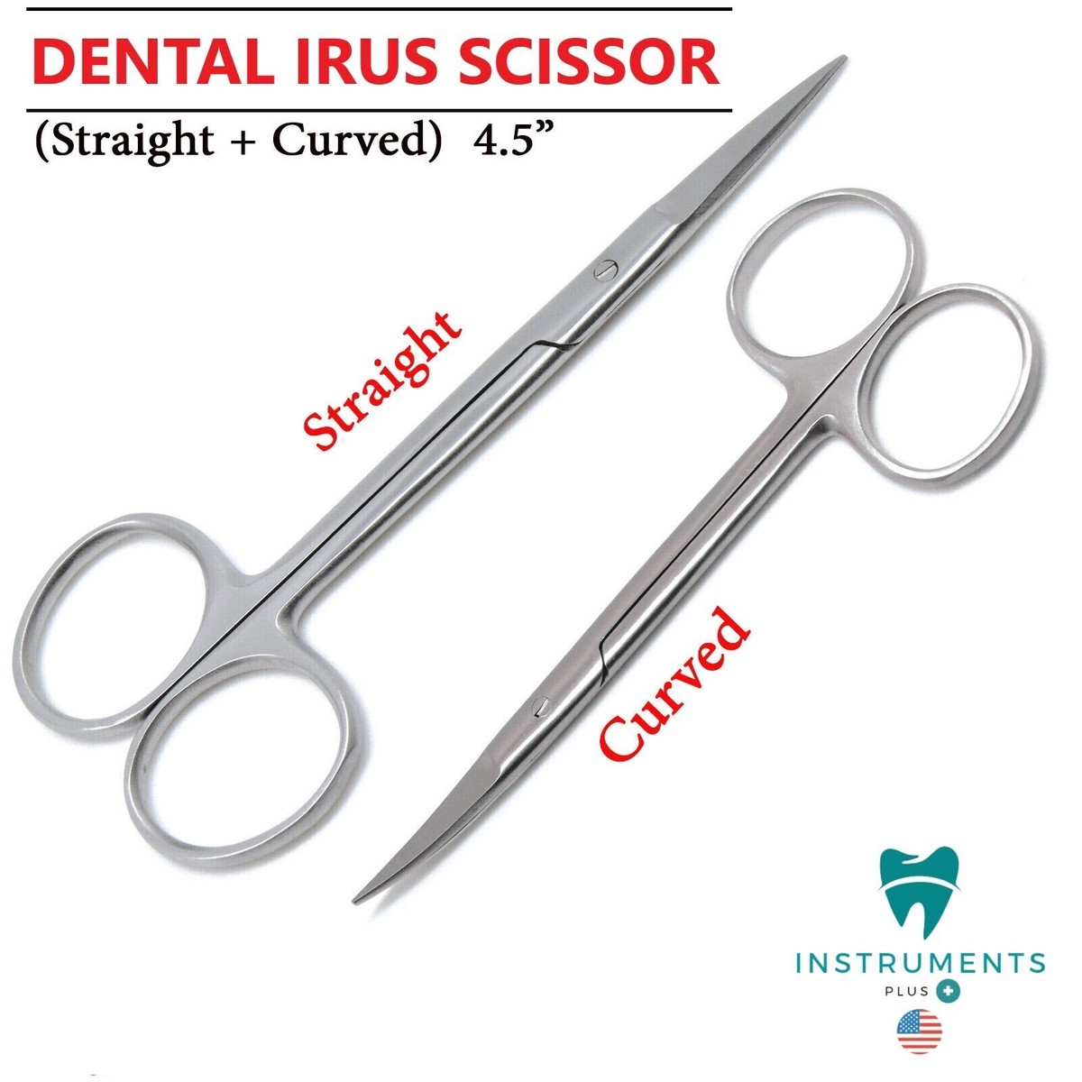 Iris Scissors ODM – 4.5" Curved & Straight Blades, Surgical/Dental Tool Set Of 2 Ornate Scissors - Foto 3