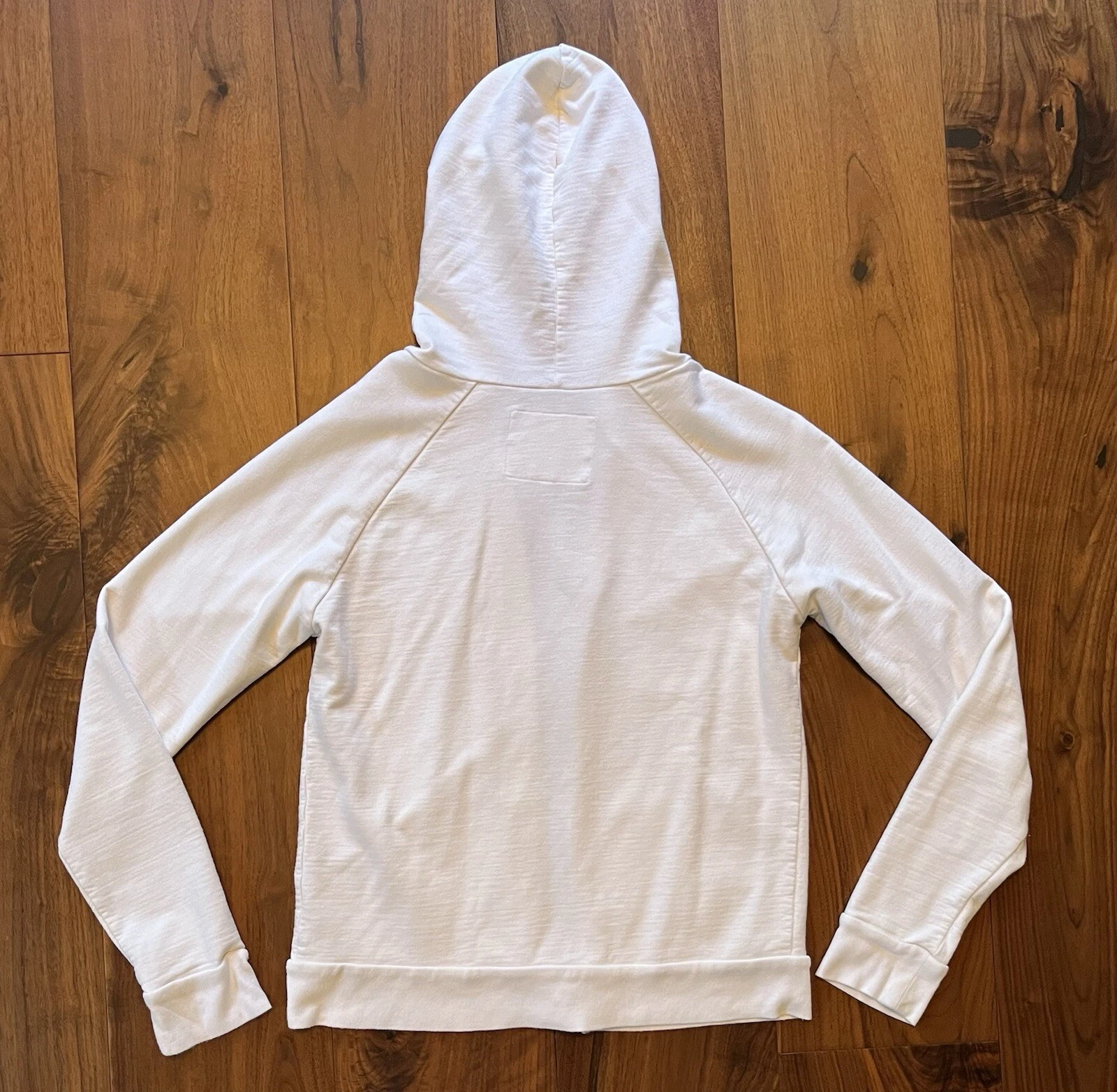 OFF WHITE Camicie Di Bambù 70 30% Cotone Bambù Taglia Med Avorio Donna Felpa con Cappuccio Zip Rotta