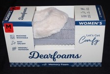 New DEARFOAMS memory foam ladies gray clog style slippers Size 7/8