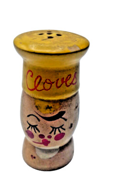 Mid Century Modern Vintage Face Chef Spice Clove Shaker