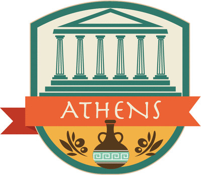 Athens Greece World City Travel Car Bumper Sticker Decal 5'' x 4''