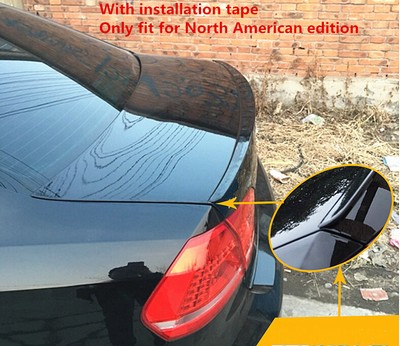 Fit VW Passat B7 2012 2013 2014 2015 2016 2017 2018 Rear Spoiler Lip Shiny Black