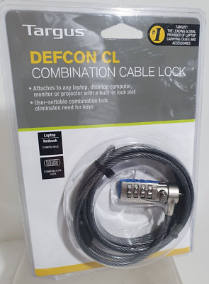 Targus Defcon CL PA410E 2mt Security Cable Lock Notebook Schloss
