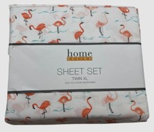 Home Design White Printed Microfiber 3-Pc. Sheet Set Size Twin XL