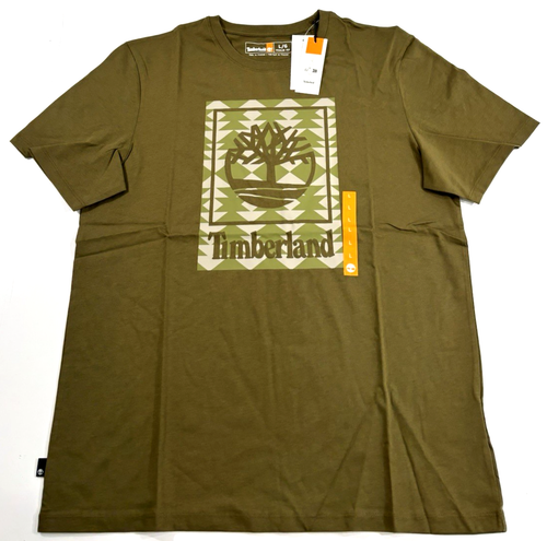 NWT LARGE TIMBERLAND SHORT SLEEVE GRAPHIC T-SHIRT GREEN TB0A6WN2