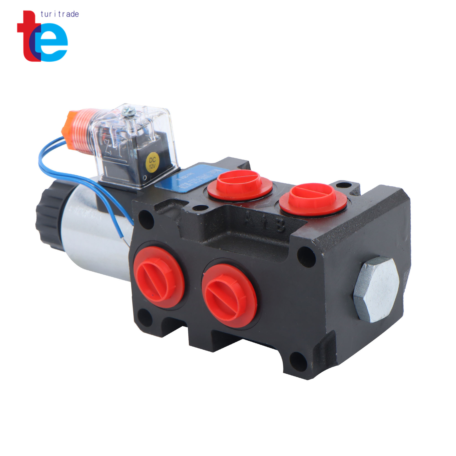 6 Port 12V DC 13GPM 3Plug Hydraulic Solenoid Selector Diverter Valve #10 SAE