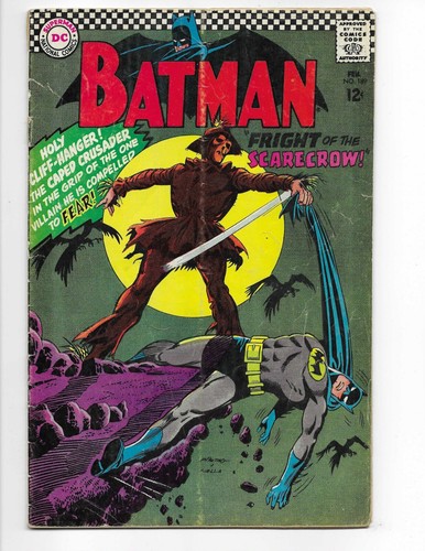 Batman 189 1967 DC Comics VG- 3.5 1st App Scarecrow Robin Alfred