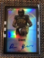 TREY HILL Georgia 2018 Leaf Army All-American Football Black Metal AUTO 10/15