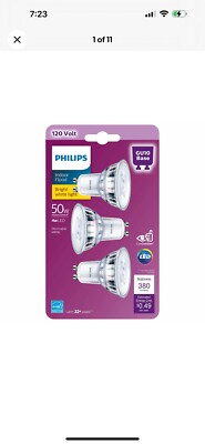 Philips 50W Equivalent Bright White MR16 GU10 Base LED Floodlight Light Bulb