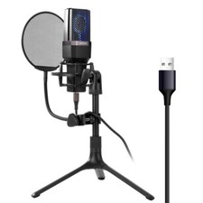 Professional USB Streaming Podcast PC Microphone Studio Condenser Mic Kit
