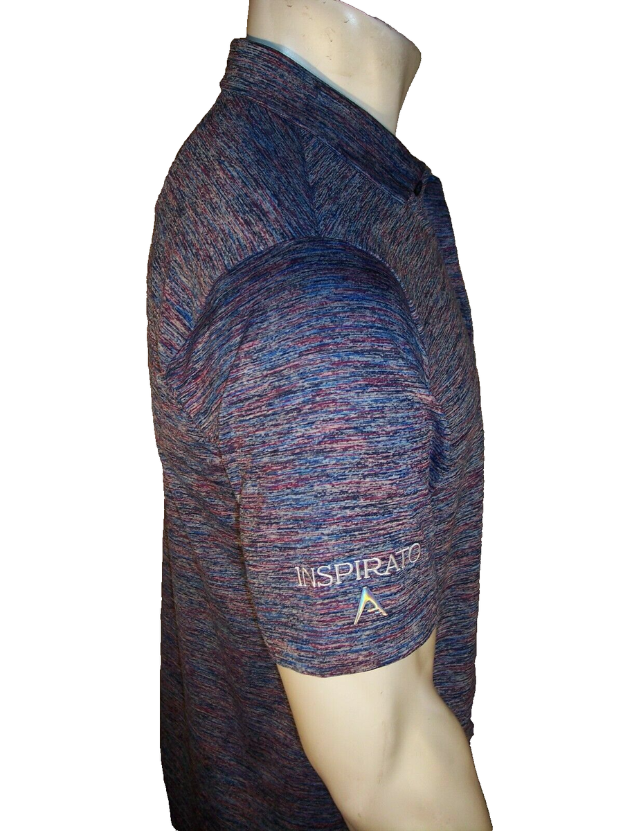 Antigua Medium Marble Purple Golf Shirt PGA Tour Issue Barbasol