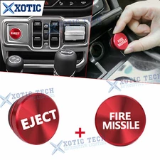 2pcs Fire Missile Eject Button Car Cigarette Lighter 12-Volt Power Source Trim