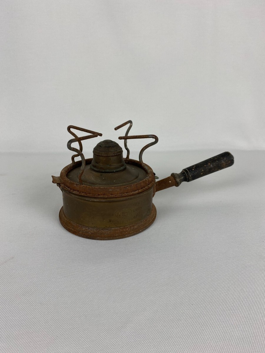Vieux Réchaud Double F. Besnard Paris - Fonctionne à L'alcool Ou Au Pétrole - Tôle