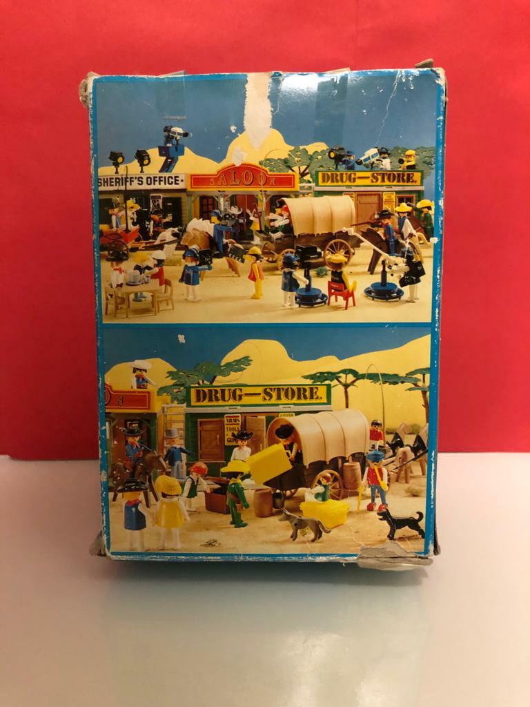 PLAYMOBIL Vintage 3278-A – Chariot Western Bâché Colons, 1983, Set Complet Avec Boîte
