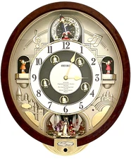 Mint Seiko Melodies In Motion Musical Wall Clock Beatles Songs QXM109ZRH