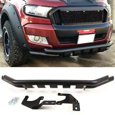 TRADE VEHICLE PARTS For Ford Ranger 09/2015-2022 Front Bumper City Bar Spoiler Nudge Bull Bar Black