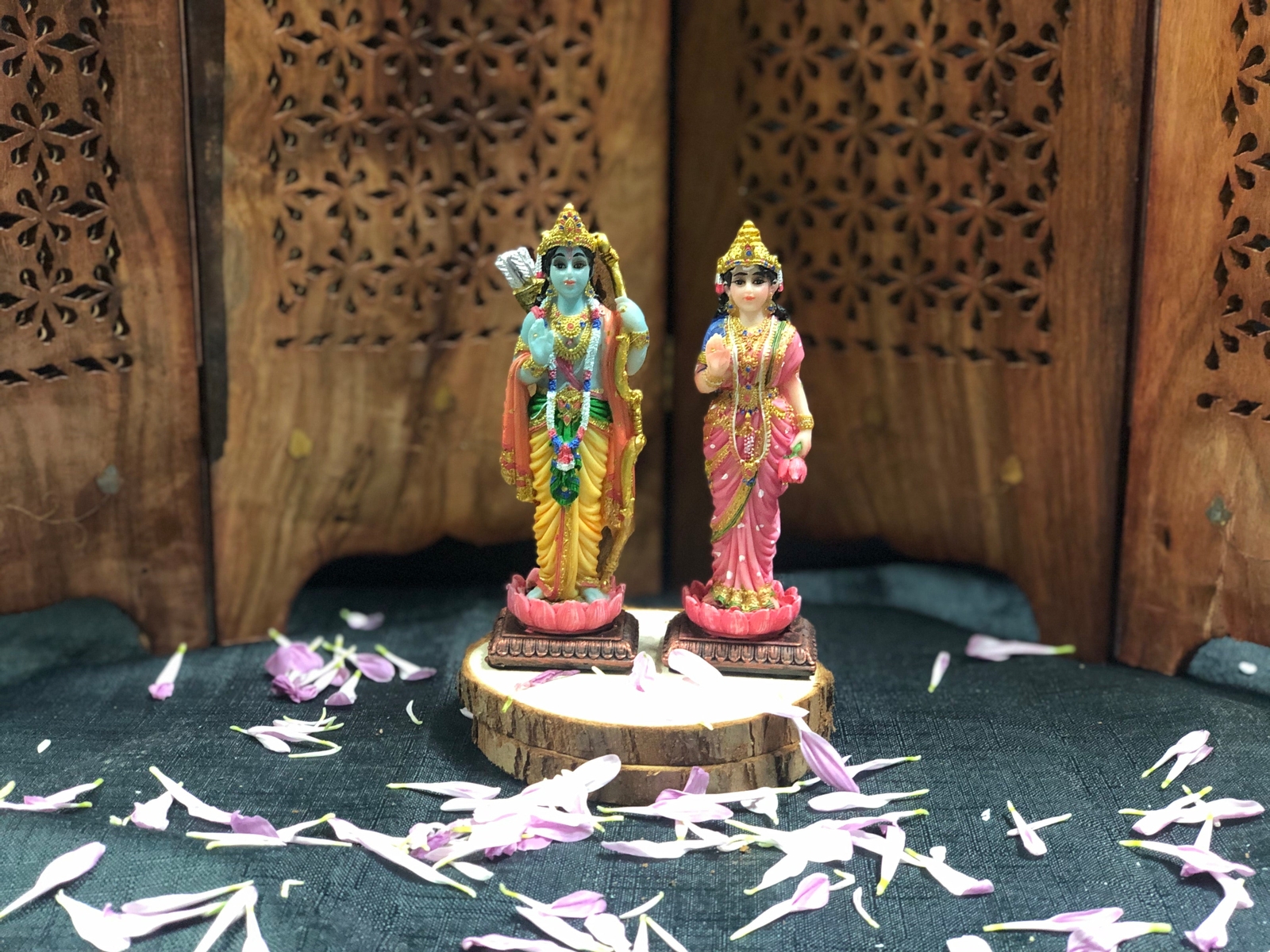Sita Rama Standing Deity 4.5"" Murti