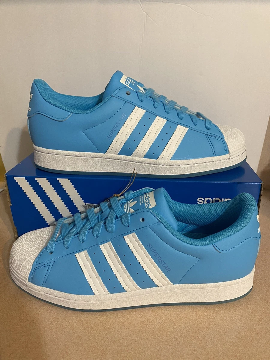 Adidas Superstar Sky Blue/White Men's Shoes, Size: 8