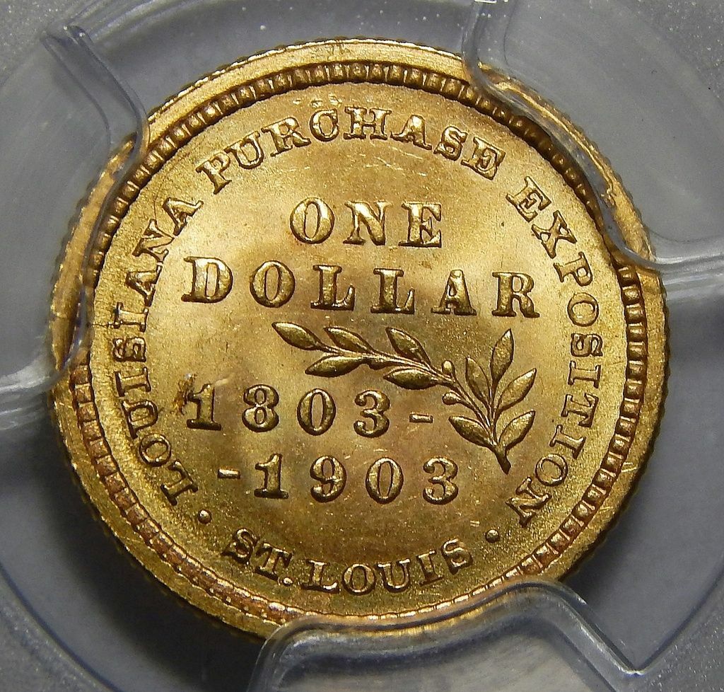 1903 PCGS MS65 McKINLEY, LOUISIANA PURCHASE GOLD DOLLAR