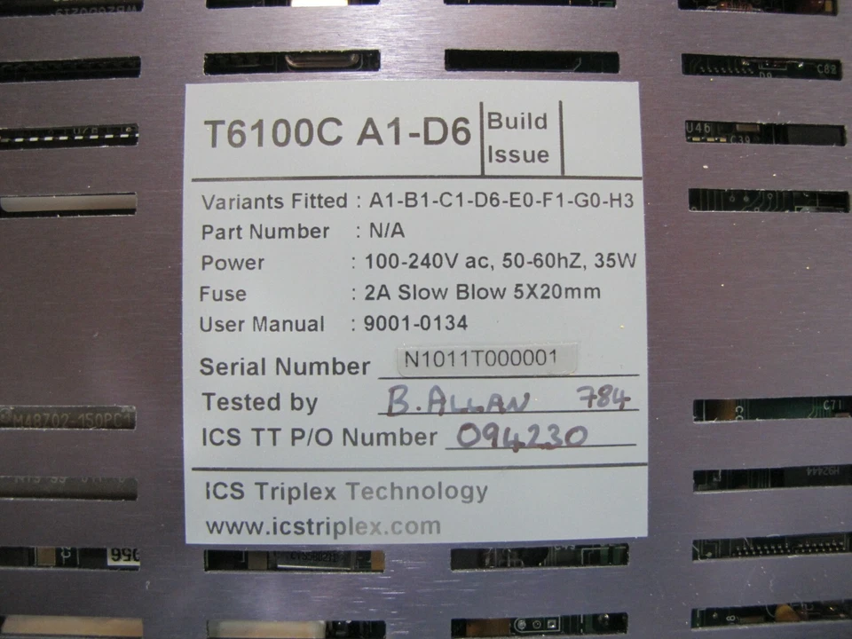 NEW ICS Triplex Technology T6100 ACK Loop Controller T6100C A1-D6 T6100CA1-D6 - Image 3 of 4