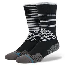 Stance Men's Pyrobuild Light Cushion Crew Socks Black/White M557A16PYR  sz. M