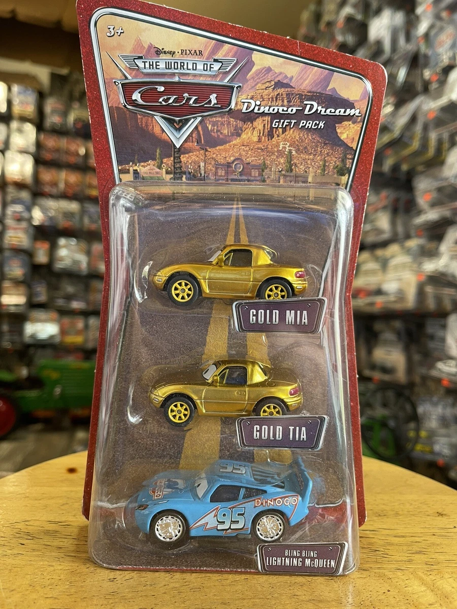 DINOCO DREAM GIFT PACK Bling McQueen GOLD MIA & TIA Disney PIXAR World of CARS