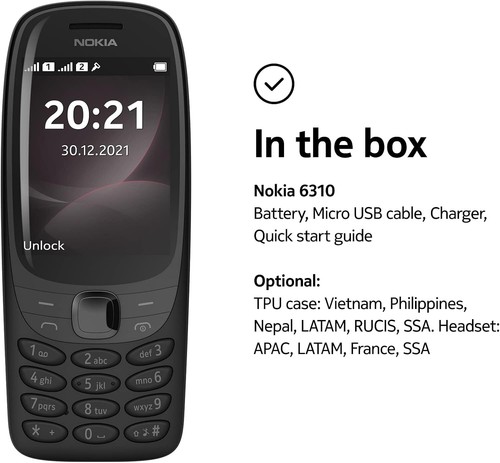New Nokia 6310 (2021) Boxed Dual Sim Unlocked Mobile Phone Genuine UK Stock - Picture 11 of 12
