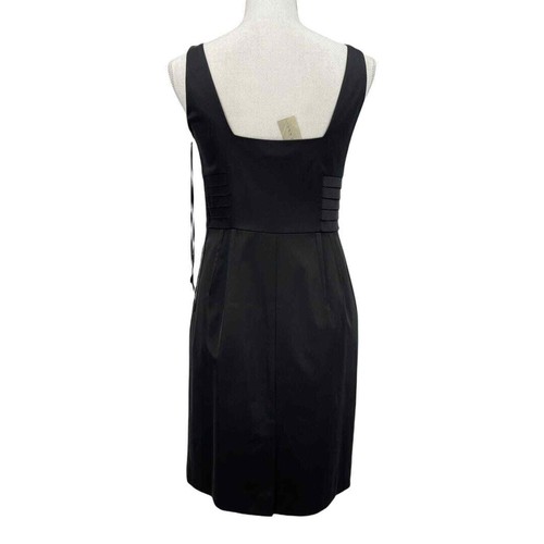 Vestido formal para mujer Ann Taylor talla 2 negro satinado cóctel fiesta nuevo con etiquetas $170 - Imagen 3 de 10