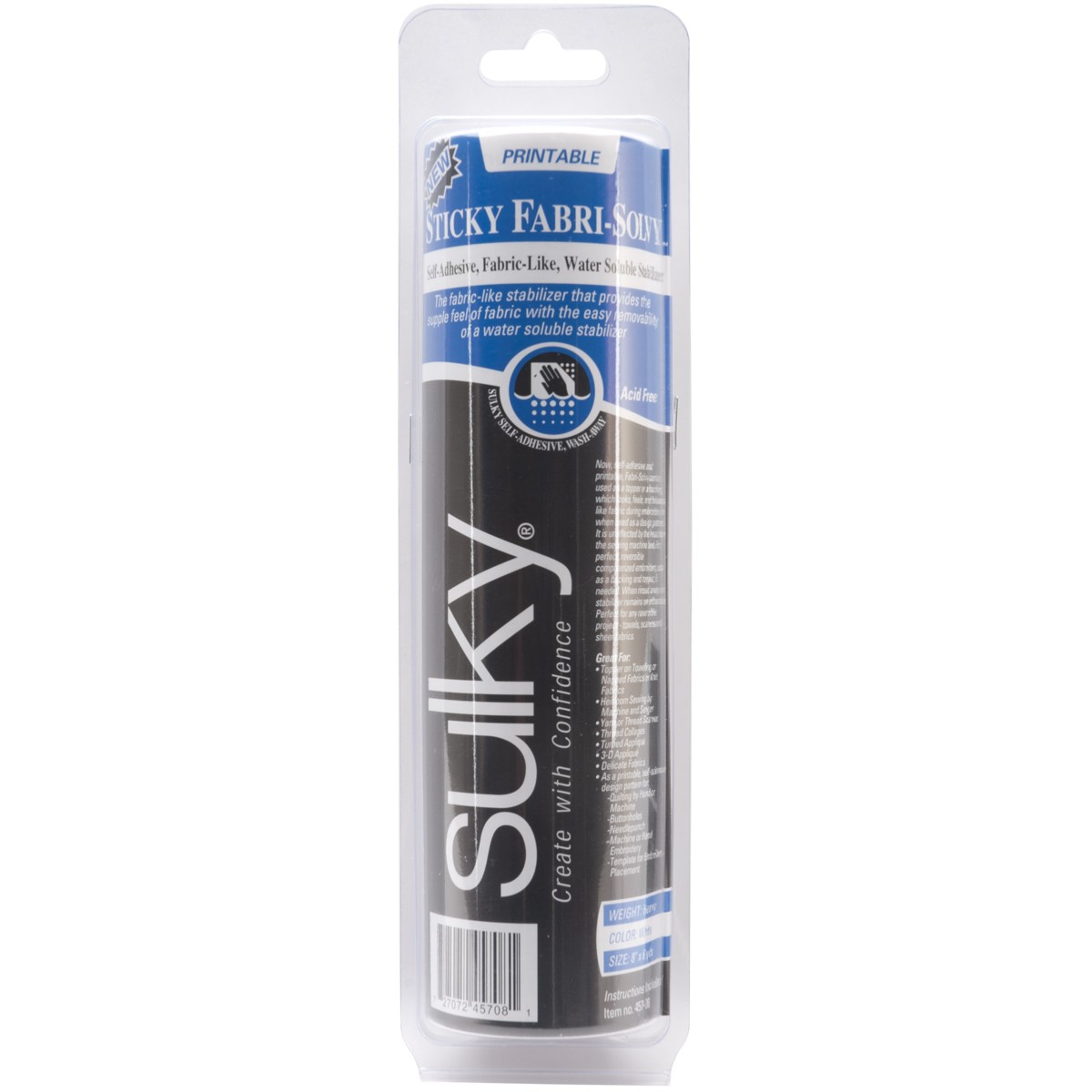 Sulky 457-08 Sticky Fabri-Solvy Stabilizer-8"X6yd