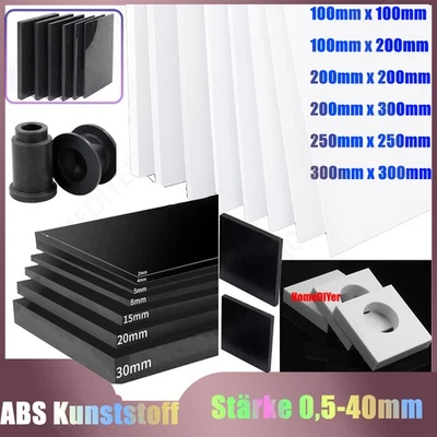 ABS Kunststoffplatte Stärke 0,5mm-40mm/Schwarz/Weiß Kunststoff Platten Zuschnitt - Bild 1 von 4