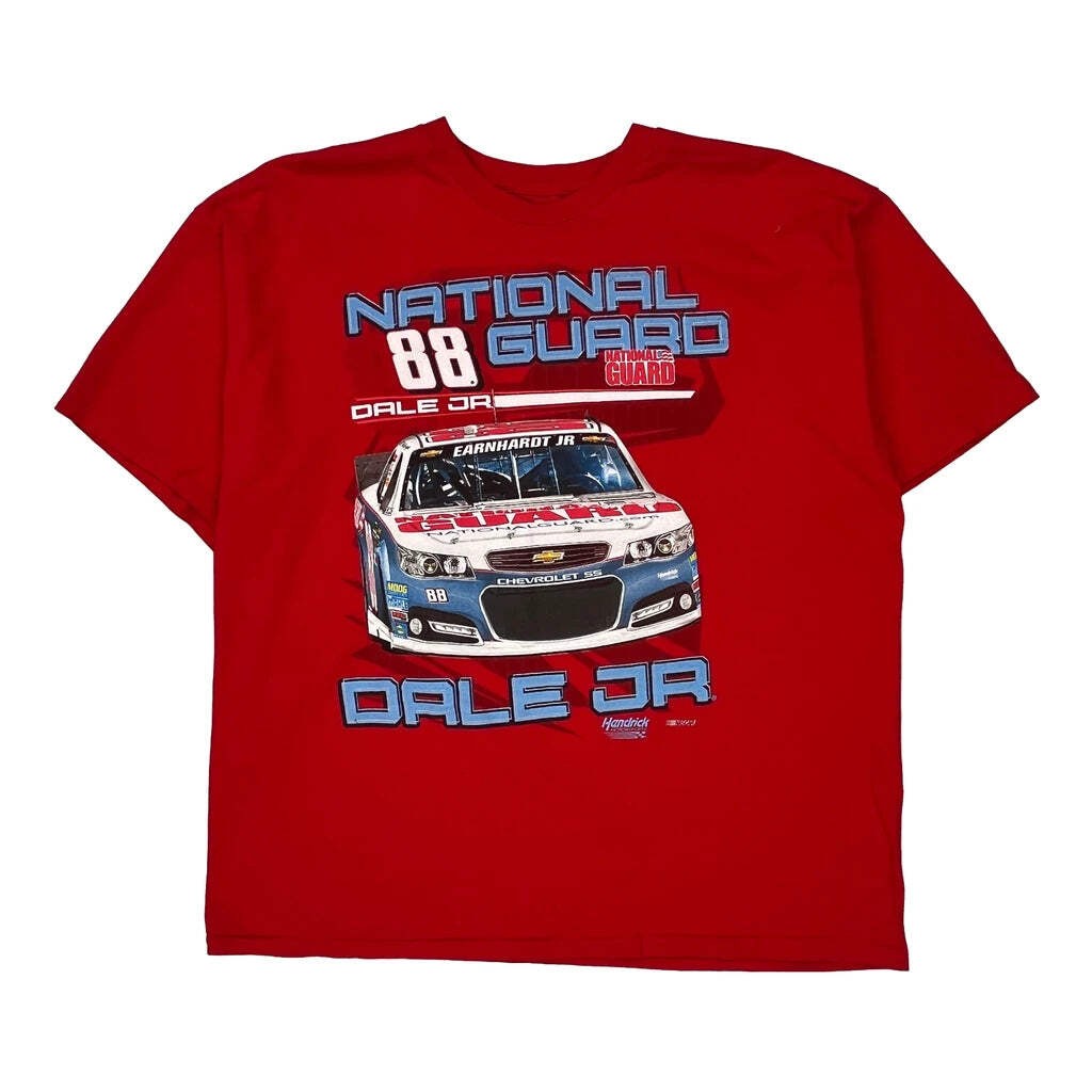 National Guard Nascar T-Shirt - 2XL Red Cotton