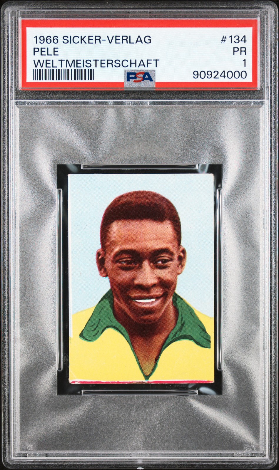 1966 SICKER-VERLAG WELTMEISTERSCHAFT #134 PELE PSA 1